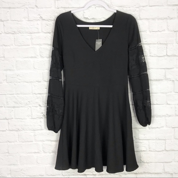 Abercrombie & Fitch Dresses & Skirts - Abercrombie&Fitch Lace LongSleeve Skater Dress NWT